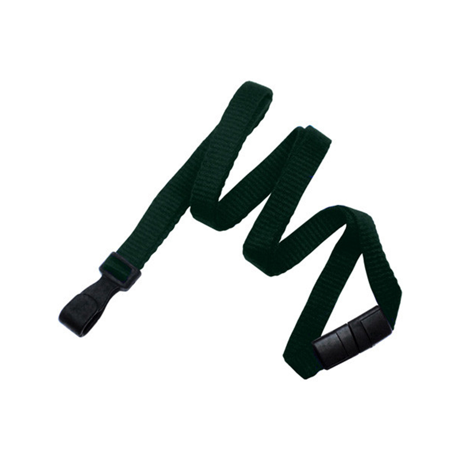 3/8" Bamboo Lanyard w/ Breakaway & "No-Twist" Wide Plastic Hook 1