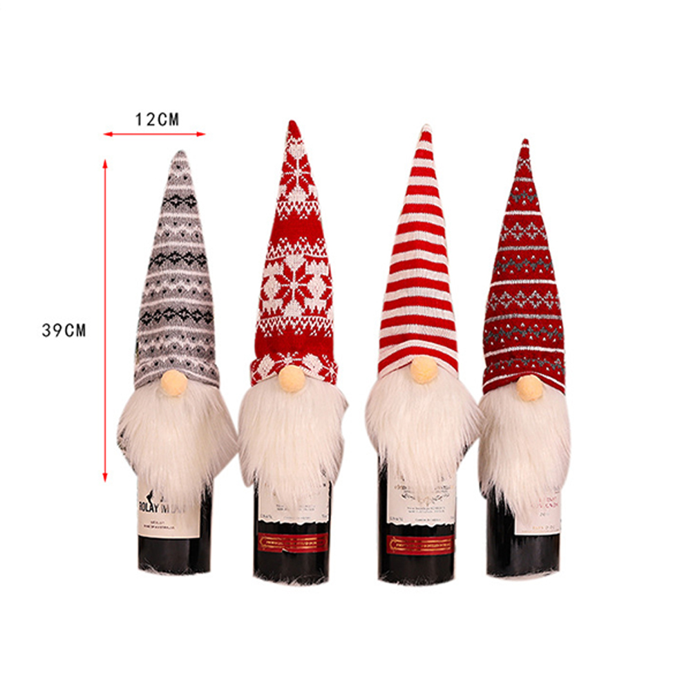 Christmas Knitted Wine Bottle Cover 3