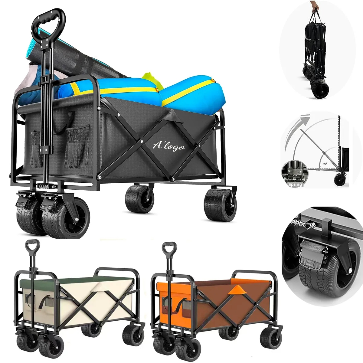 Collapsible Foldable camping beach Wagon 2