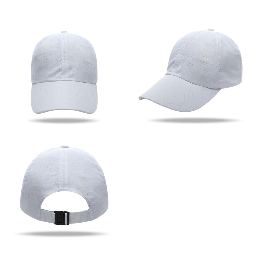 Stock Solid Color Quick Dry Poly 6 Panel Cap, Elastic Back 17