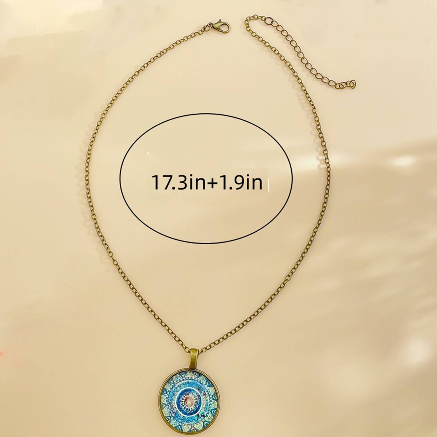 Alloy Yoga Crystal Pendant Moon Necklace 3