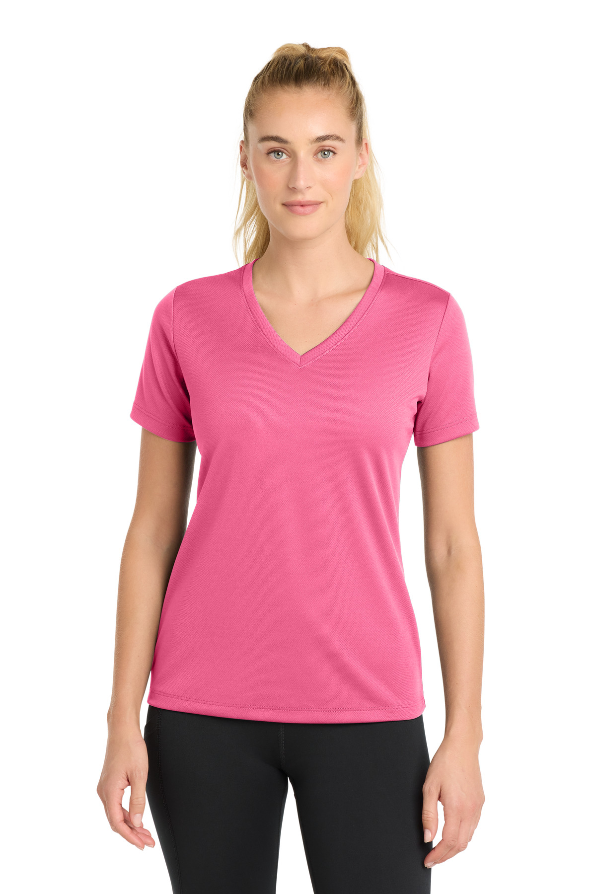 Sport-Tek Women's PosiCharge RacerMesh V-Neck Tee. LST340 88