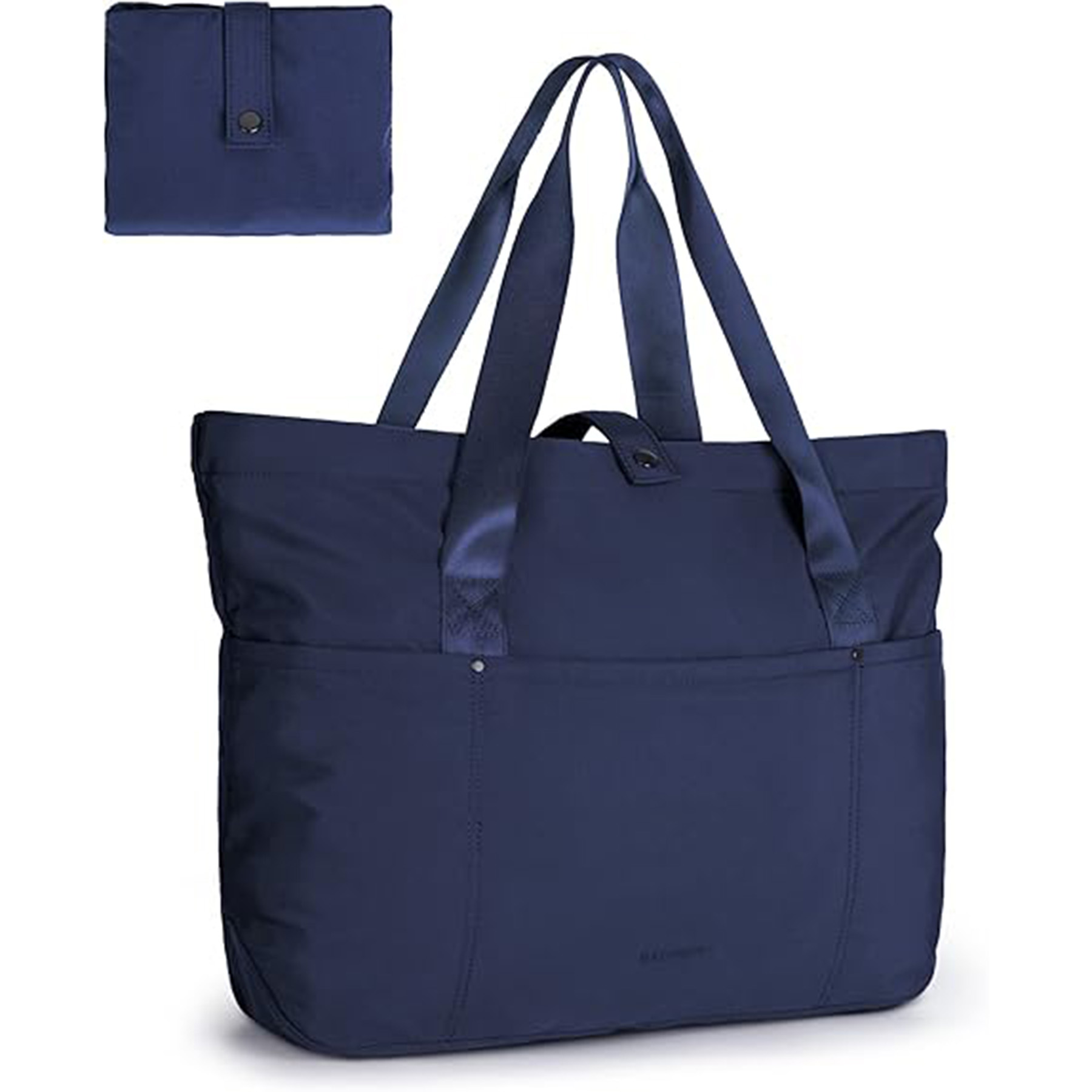 Foldable Tote Bag With Zipper Travel Large Shoulder Bag 6