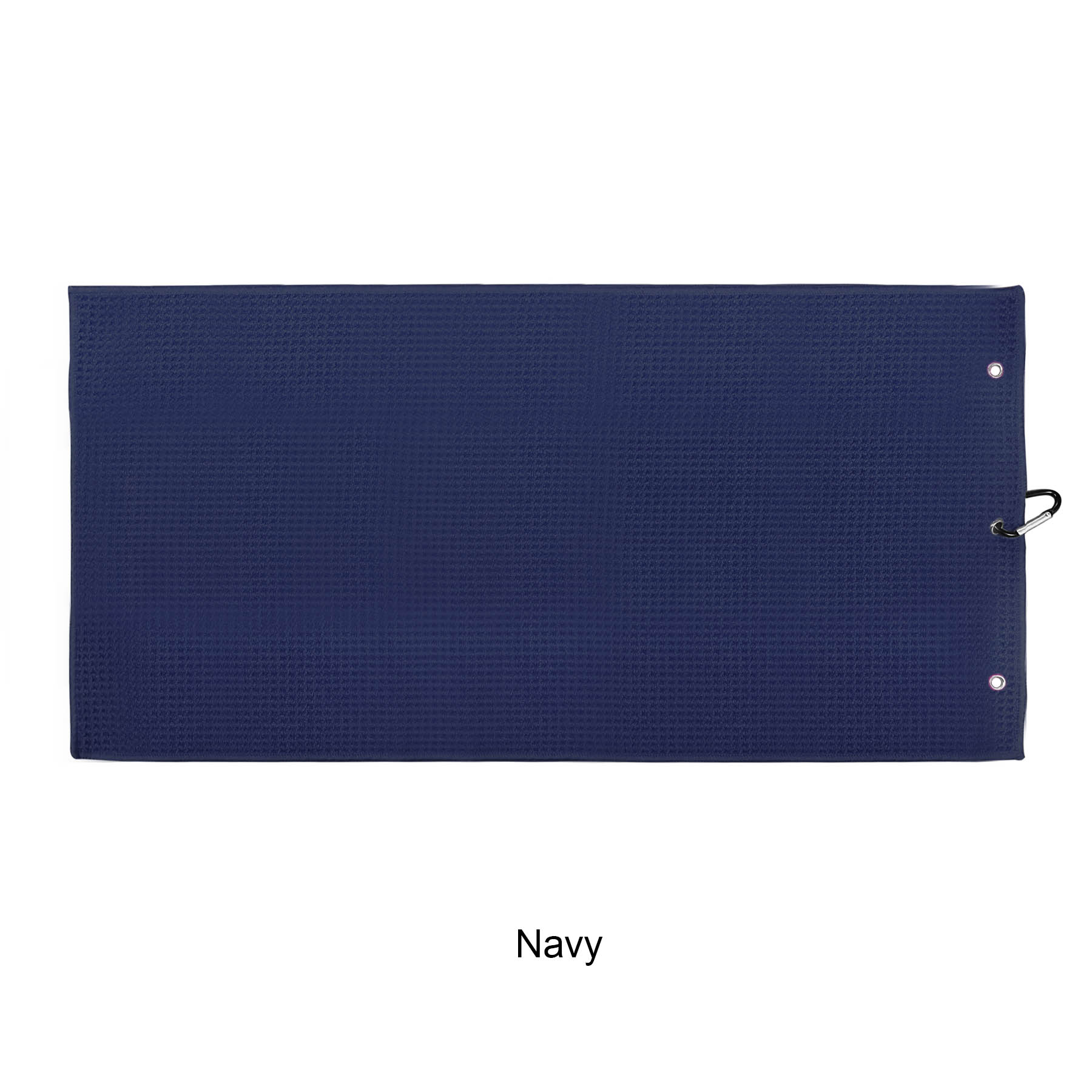 Microfiber Waffle Two-fold Golf Towel w/ Carabiners Clip 12" x 24" 24