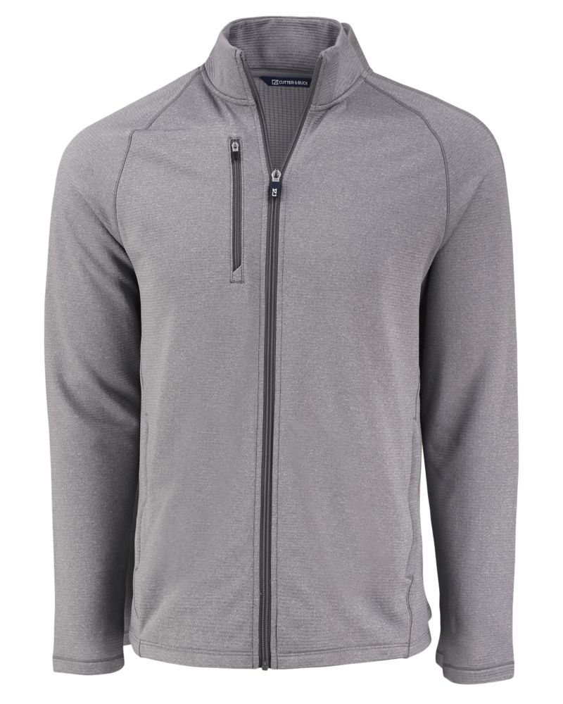 Cutter & Buck Peshastin Recycled Grid Fleece Mens Full Zip Jacket 21