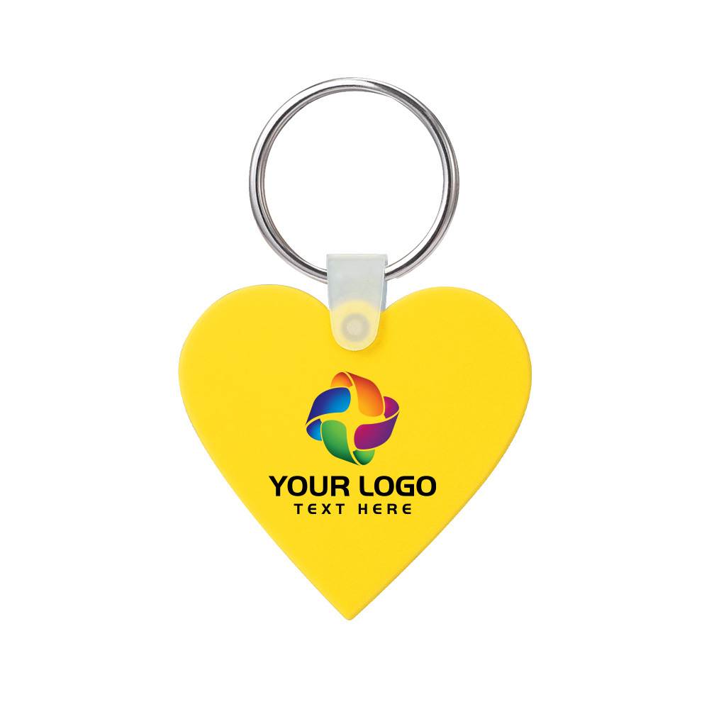 Custom Heart Shaped Silicone Key Tag 16