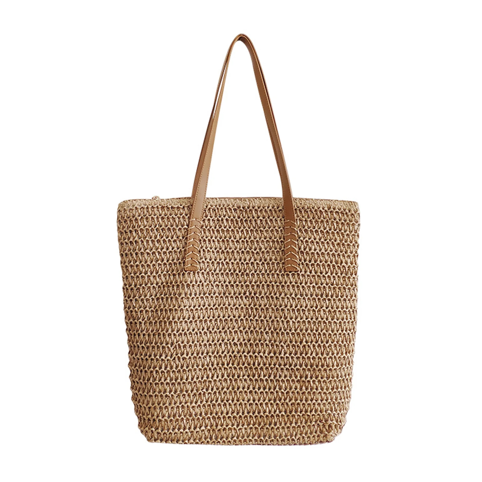 Straw Woven Shoulder Tote Bag 3
