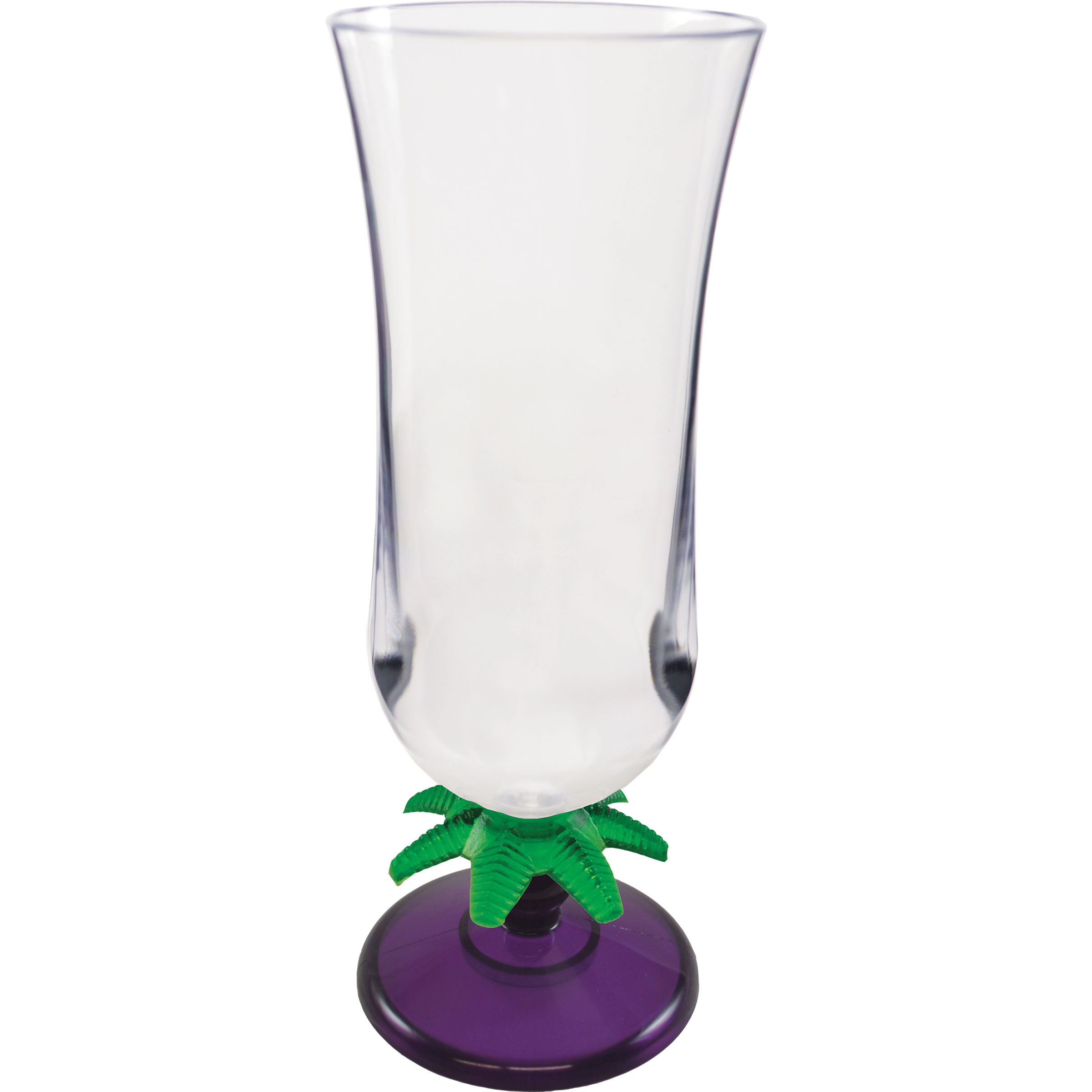 15oz Palm Tree Stem Plastic Hurricane Glass 24