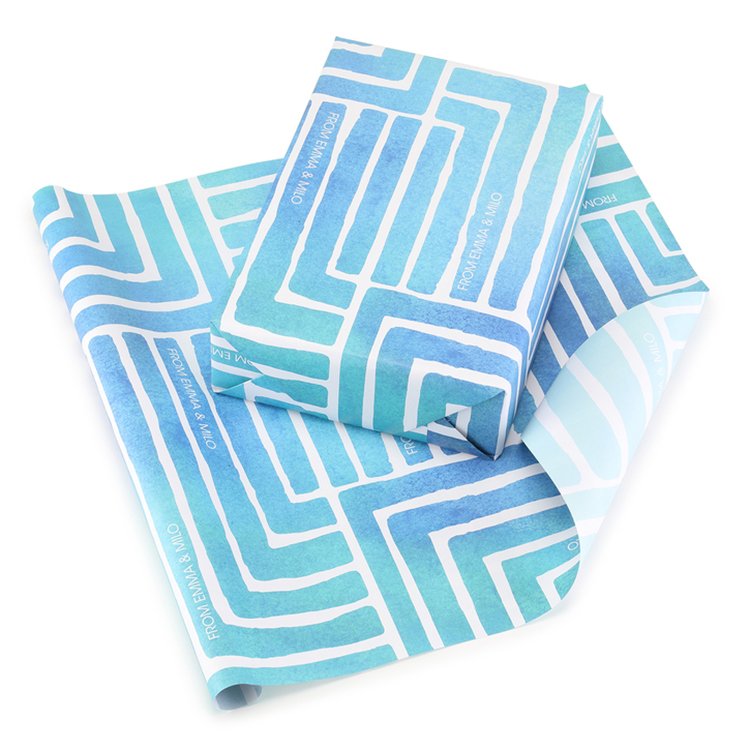 Painted Geo Reversible Wrapping Paper (28"x20") 2