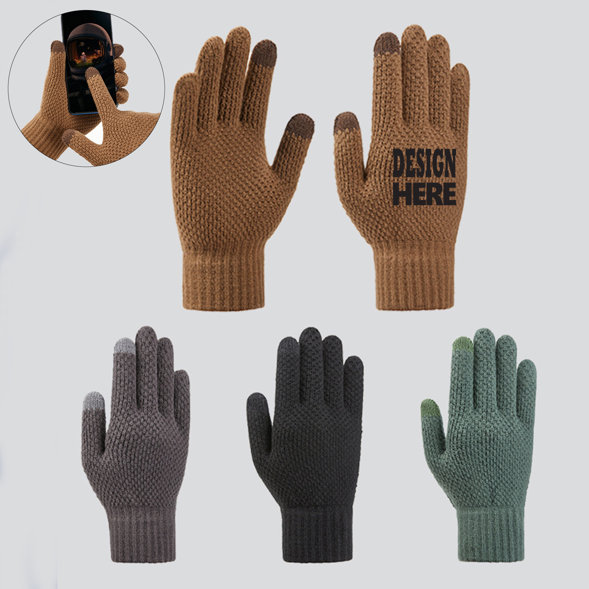 Thermal Knit Touchscreen Gloves 2
