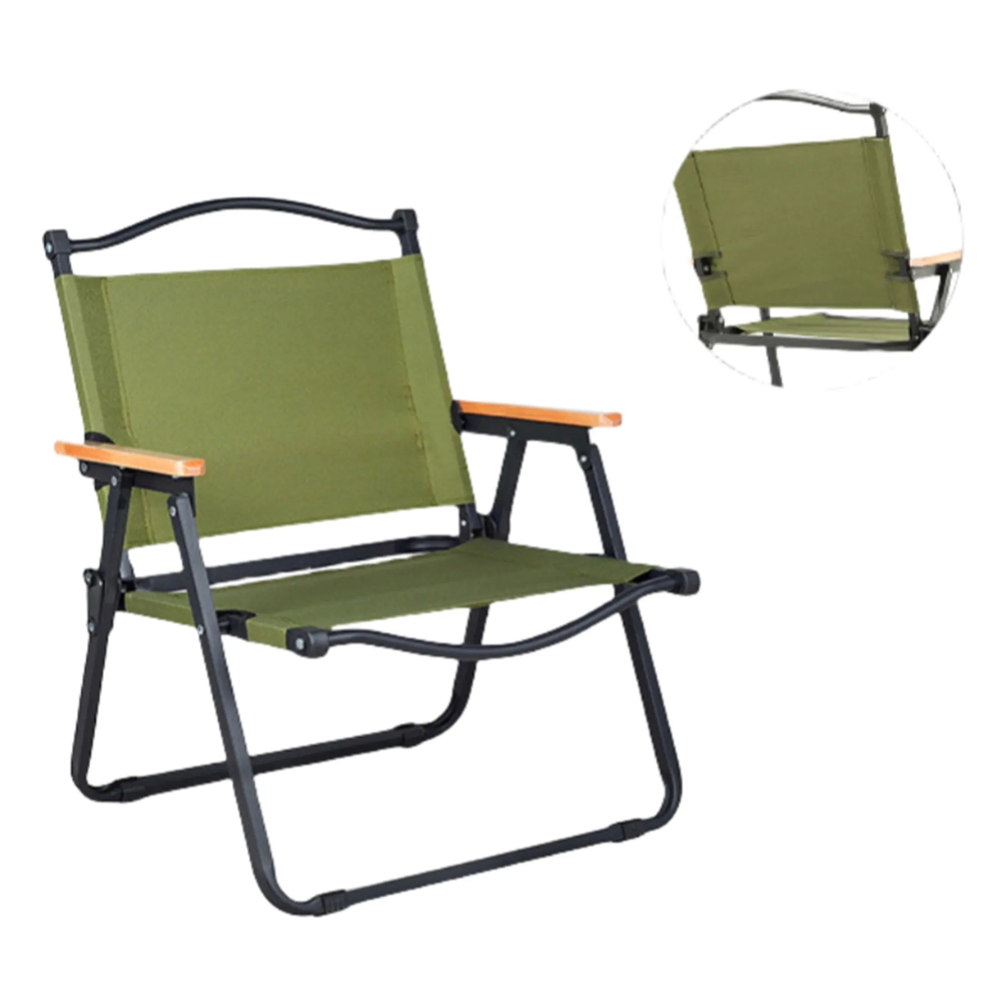 Portable Folding Beach Chair with Wooden Handle 5