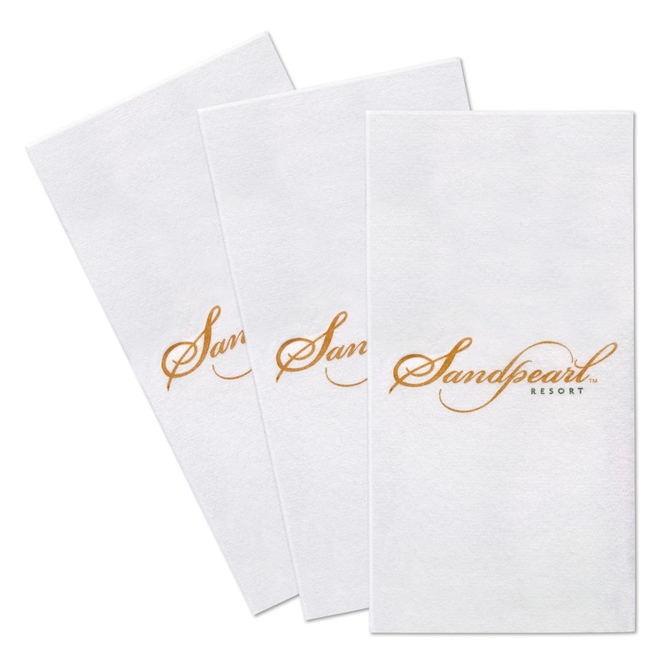 White Linen-Feel™ White, 12" x 17" Hand Towel 1