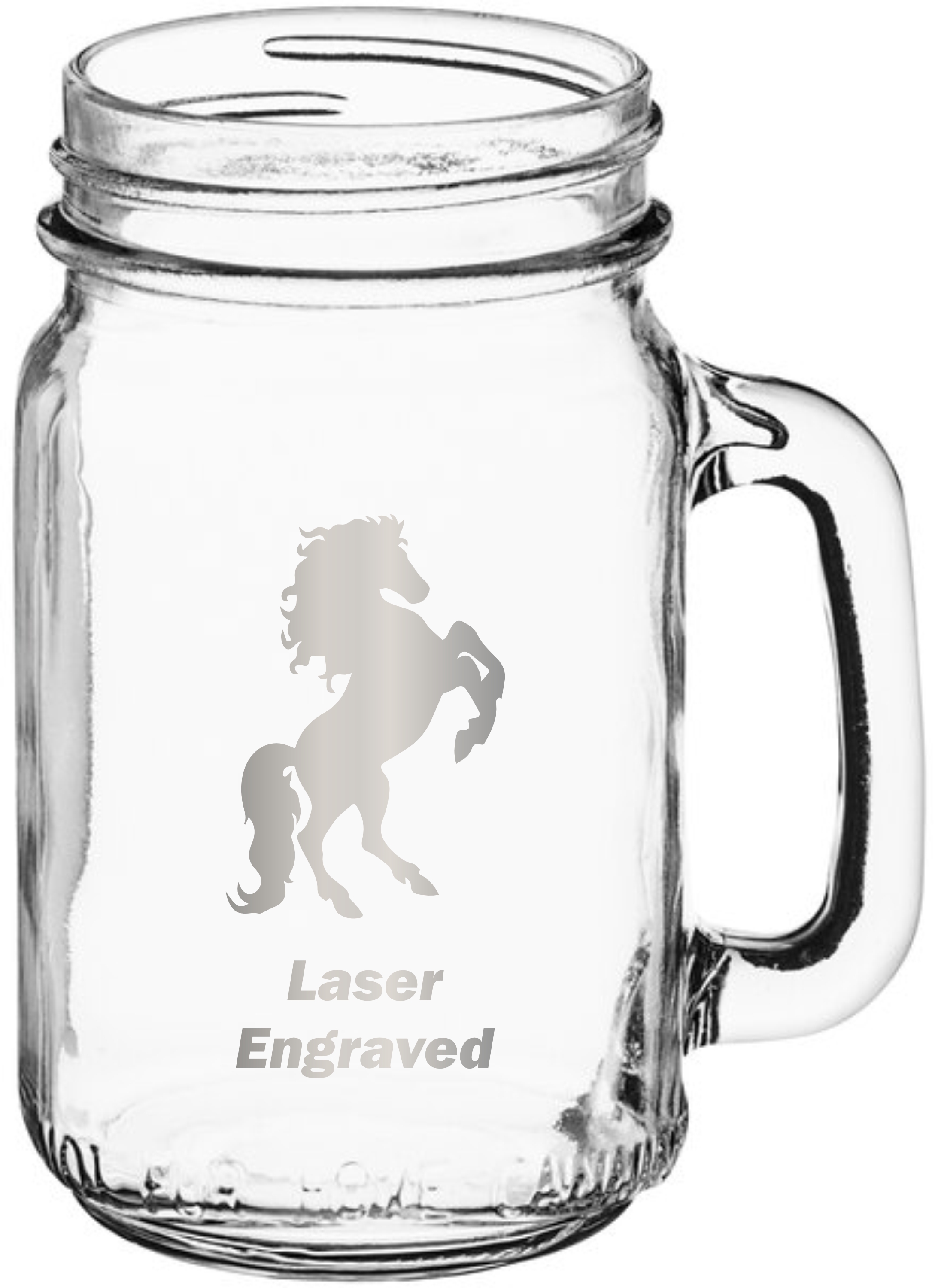 Acopa 16 oz Drinking Jar / Mason Jar with Handle