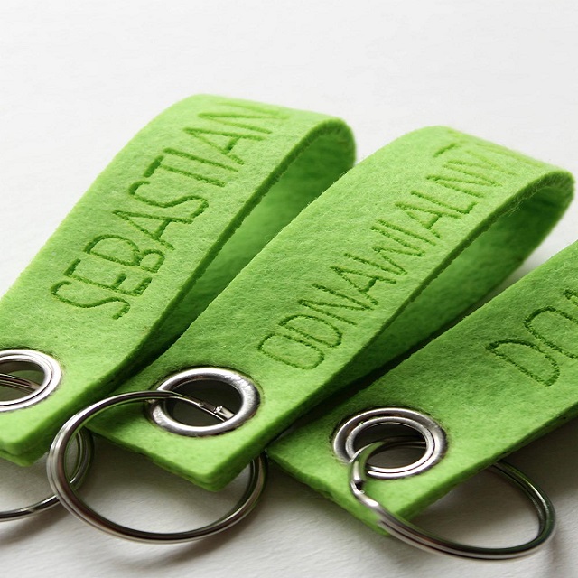 Metal Ring Felt Key Chain 3