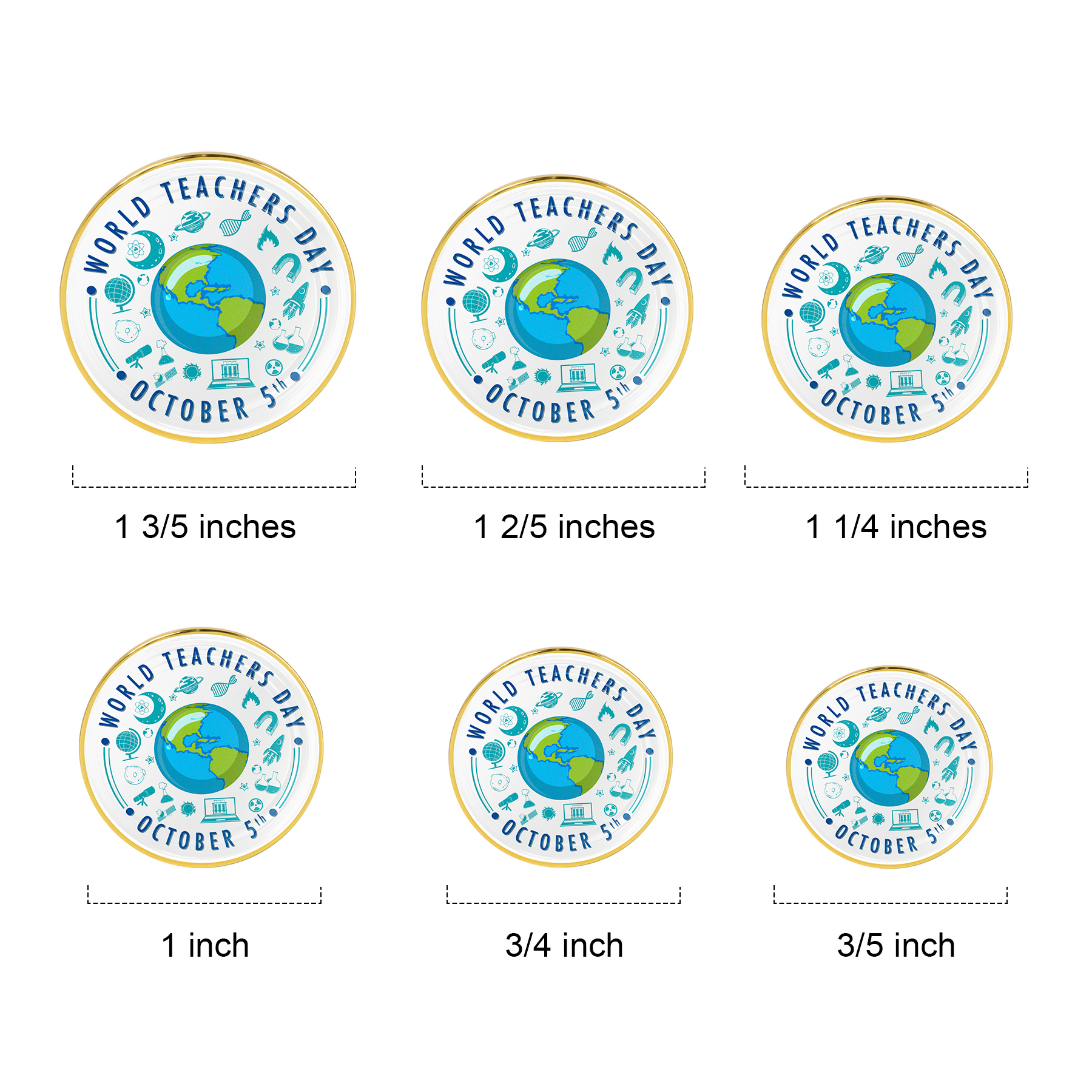 1.2" Round Domed Lapel Pin 8