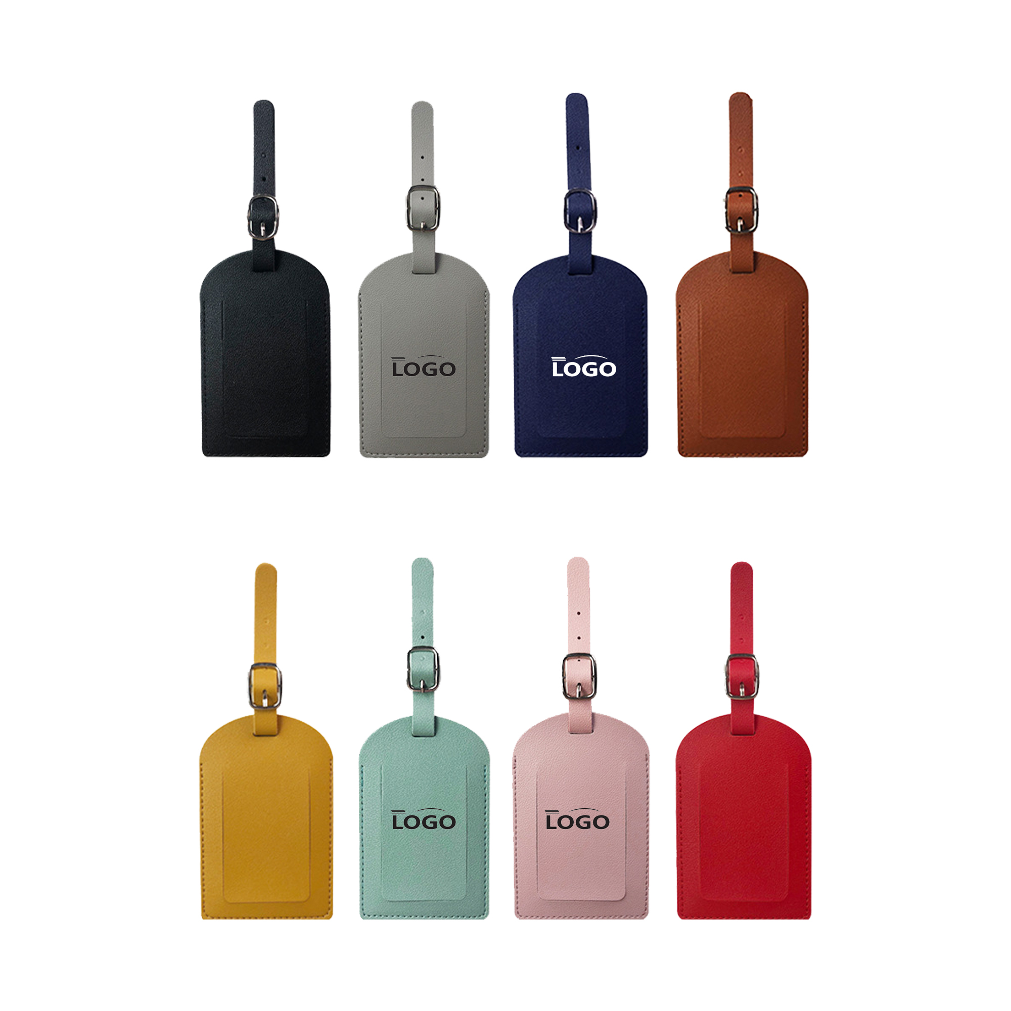 Customizable Travel PU Leather Luggage Tags 2