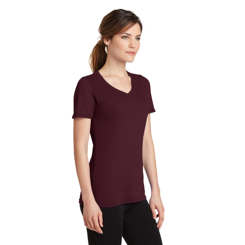 Port & Company Women's Performance Blend V-Neck Tee. 17