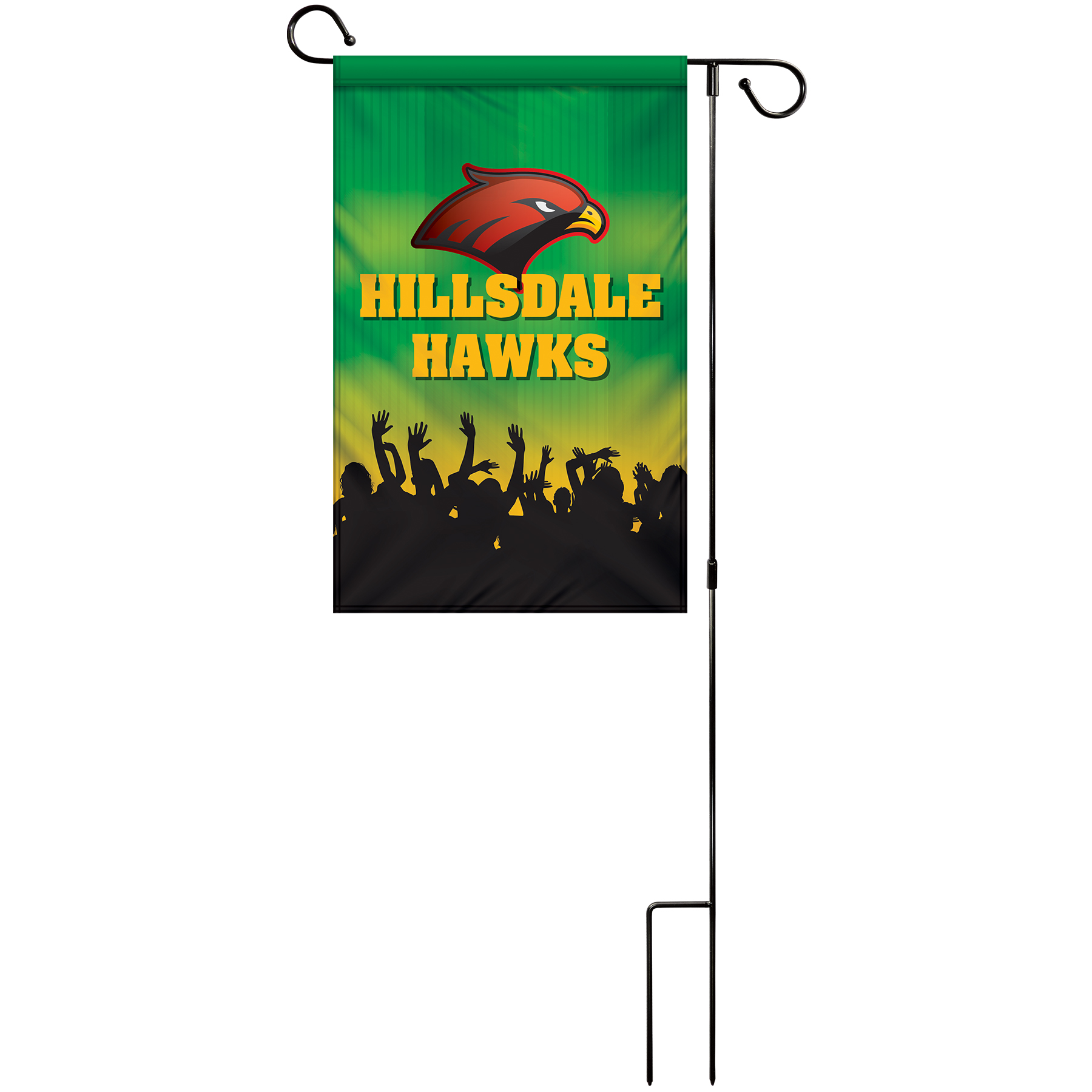12" x 18" Custom Double Sided Garden Banner with Hardware 9