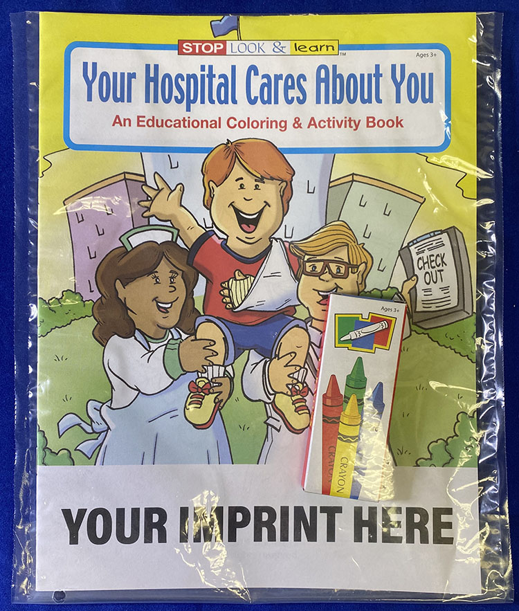 COLORING SET - Your Hospital Cares About You Coloring Book Fun Pack 2