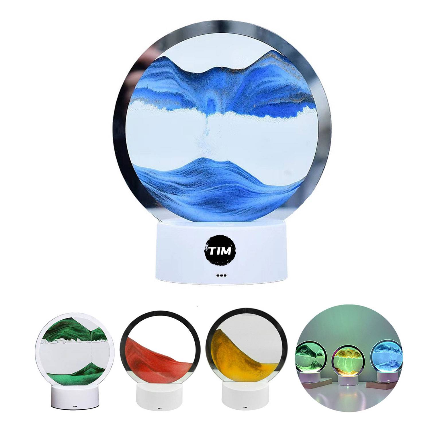 Glass Flow Sand Art Rainbow Night Light 2