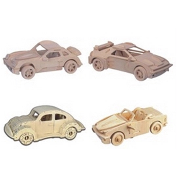 3D Wooden Car Puzzle 2