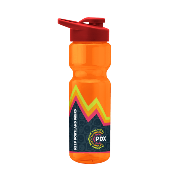 Blazer 28oz Transparent Bike Bottle w/Drink-thru Lid 2422