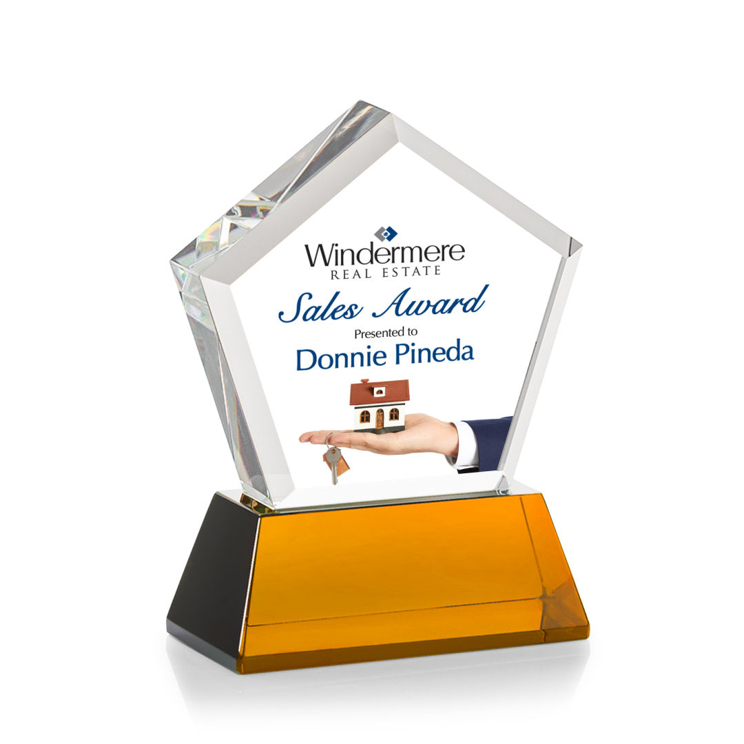 Genosee VividPrint™ Award on Base - Amber 2