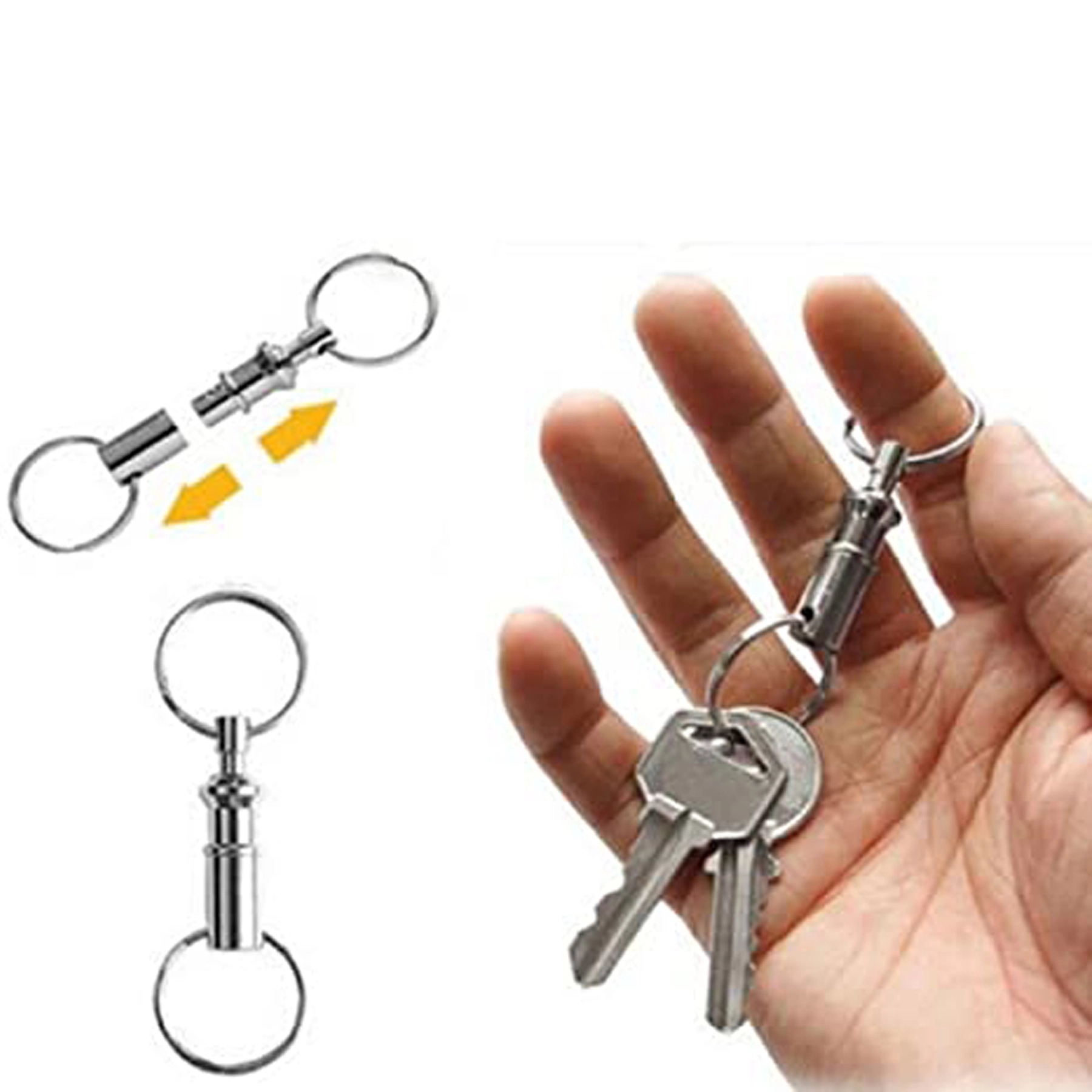 Detachable Metal Steel Pull-Apart Key Rings 2