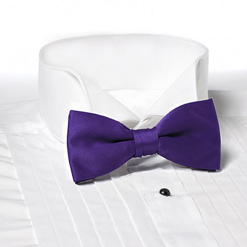 Purple Clip-On Bow Tie 2