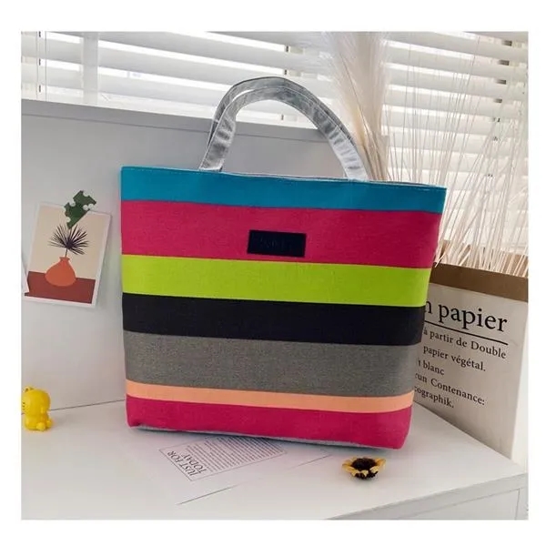 Rainbow Canvas Tote Bag 5