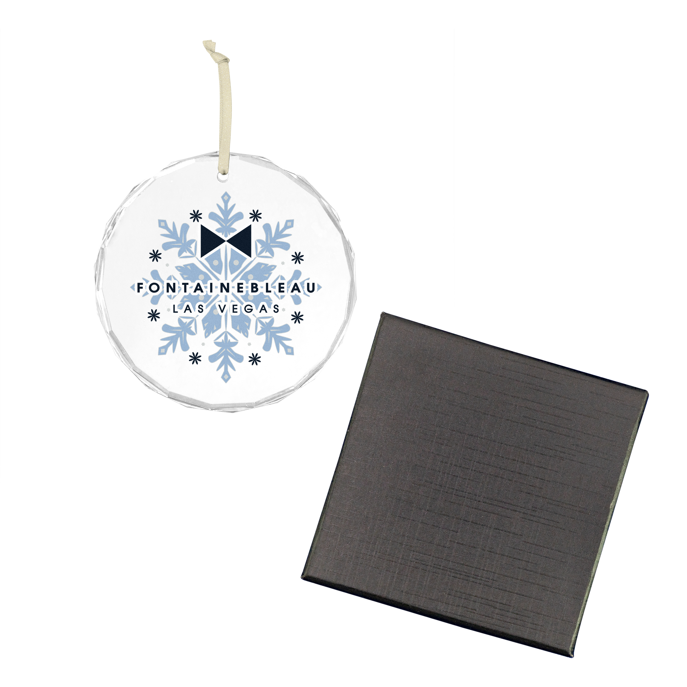 Faceted Glass Holiday Ornament 5