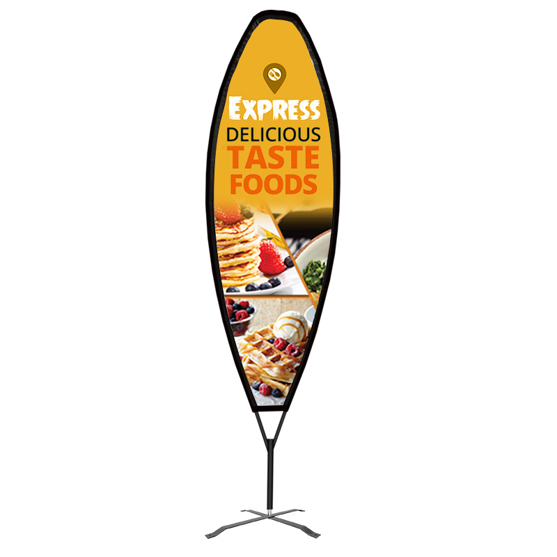 Bullet Flag™ - Printed Advertising Surfer Flag Banner, 12' 2