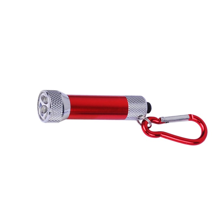 5 LED Metal flashlight with carabiner 4
