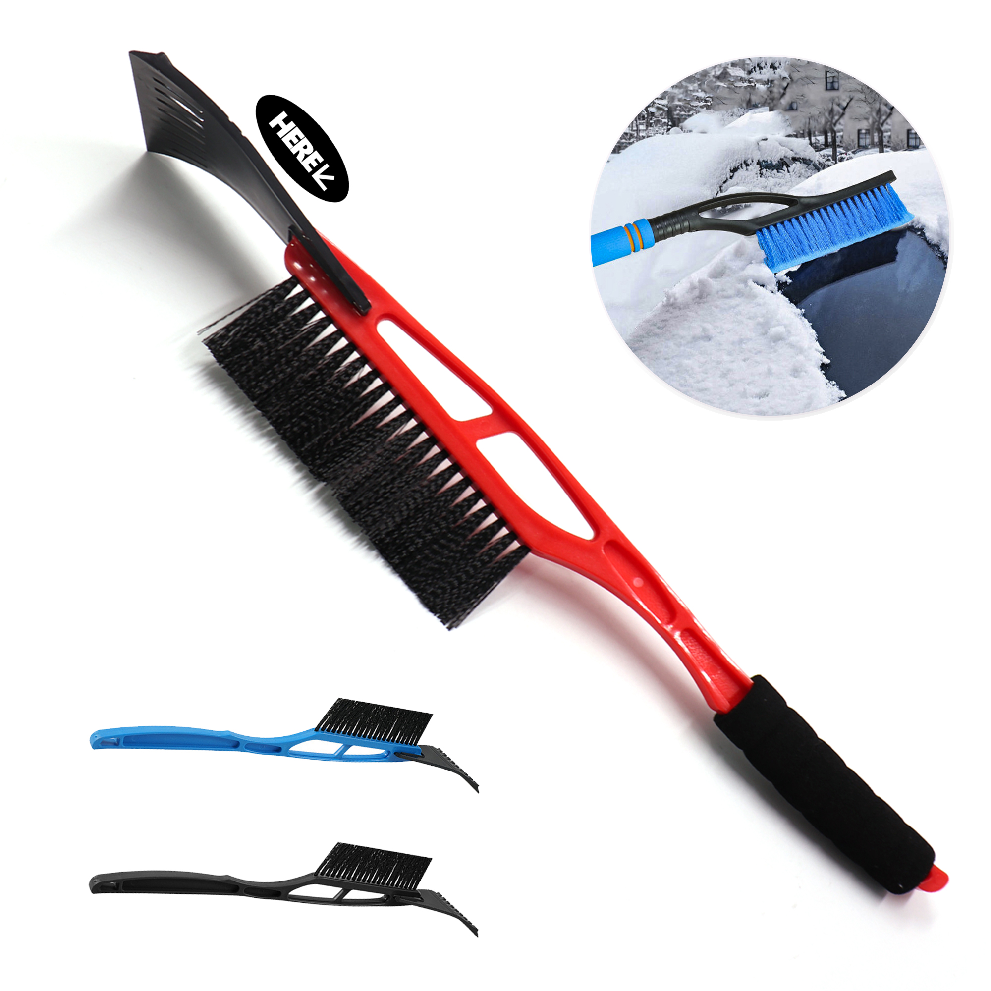Multi-Function Snow Removal Brush with Scraper 2