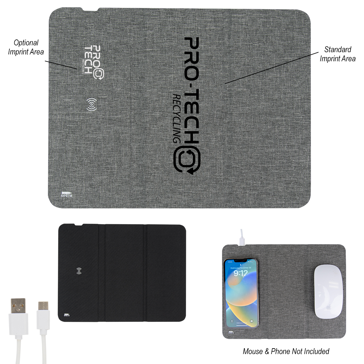 RPET 10W Wireless Charging Mouse Pad 1