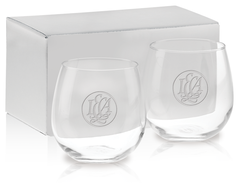 16.75 oz. Etched Stemless Red Wine Gift Set 2