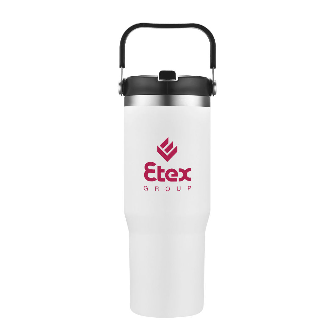 Belinda Vacuum Travel Mug w/ Carrier - 30oz, custom tumbler with logo imprint 8