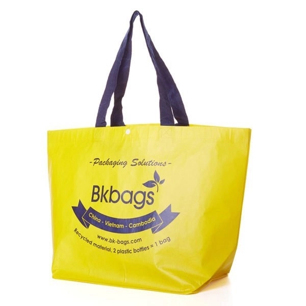 Full Color Laminated RPET Boat Tote Bag - 16.5" x 12.6" x 6" 2