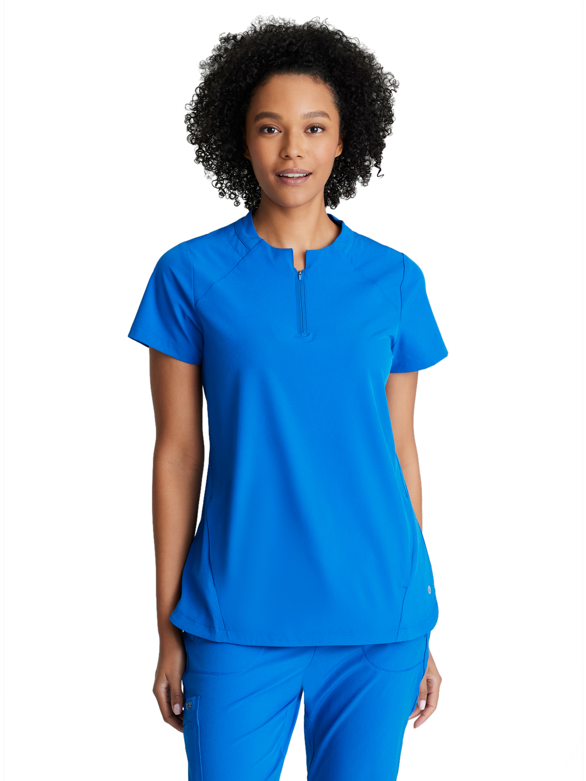 Barco One - Women's Two-Pocket Banded Zip-Collar Flux Scrub Top 21