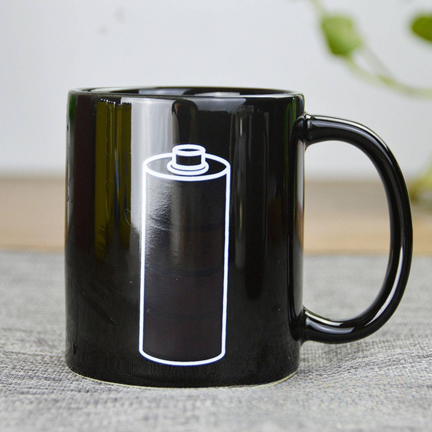 12oz Color-Changing Ceramic Mug - Battery Design Heat Reveal 2