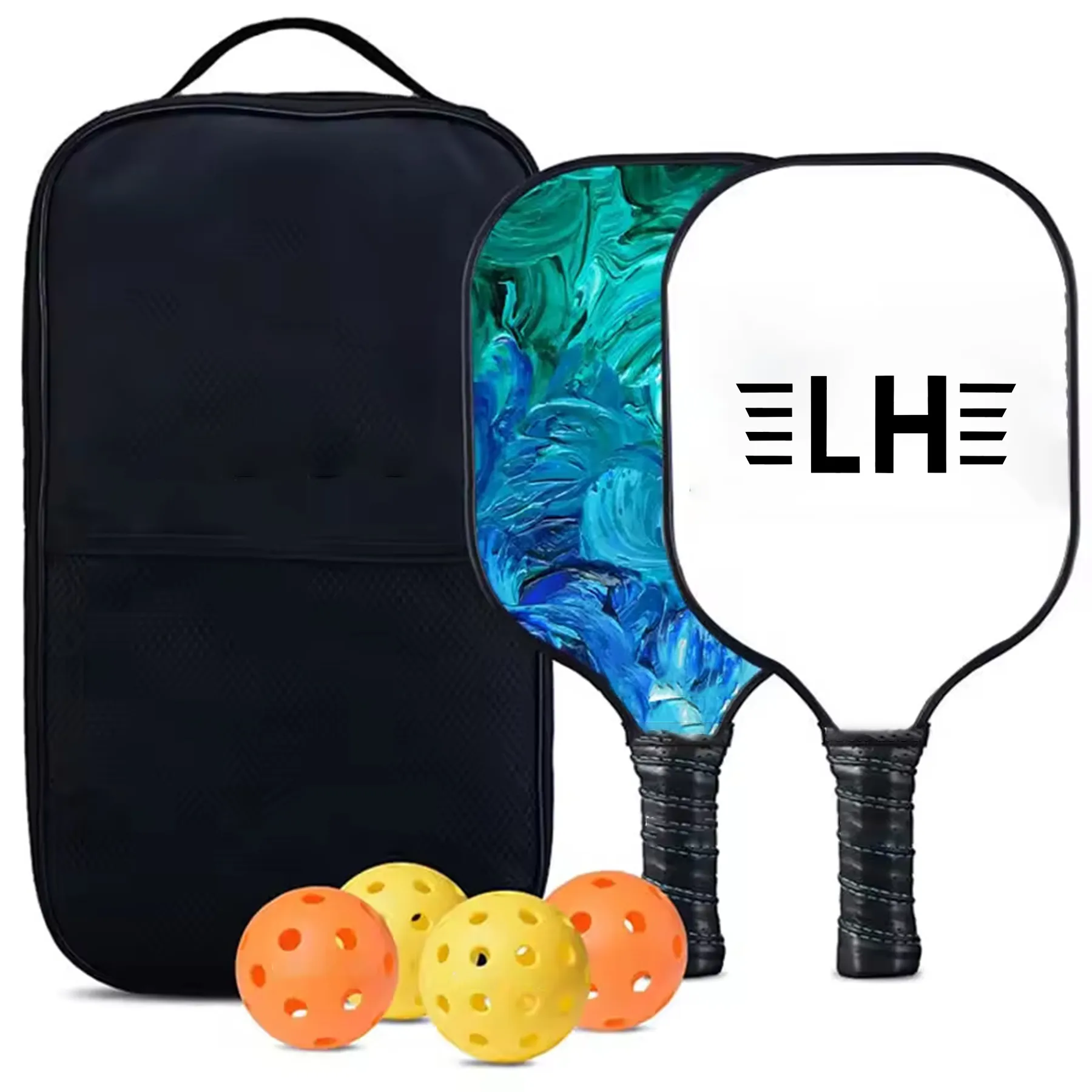 Custom Pickleball Racket Paddle Ball Set With Carrying Bag 1