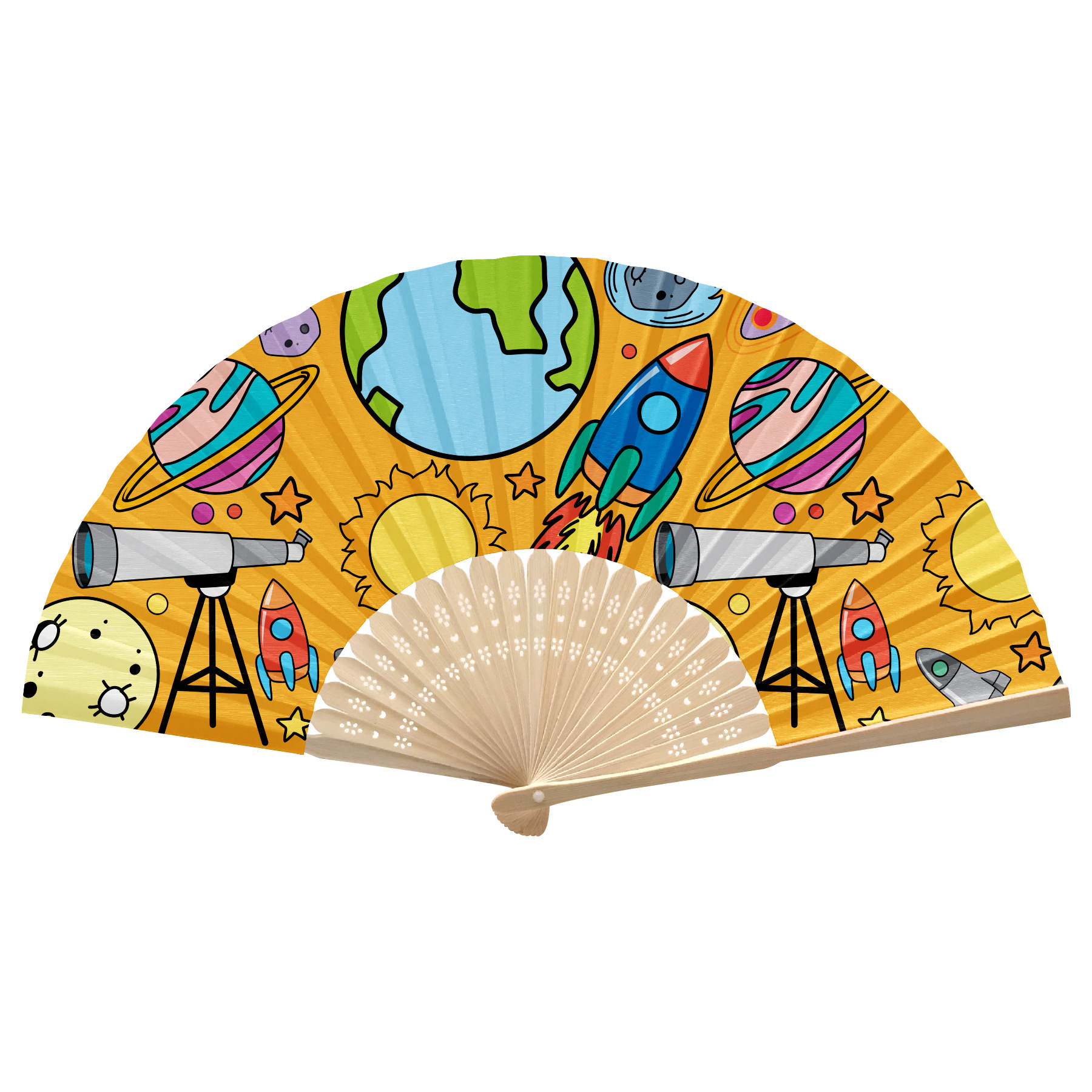 Foldable Bamboo Fan 25