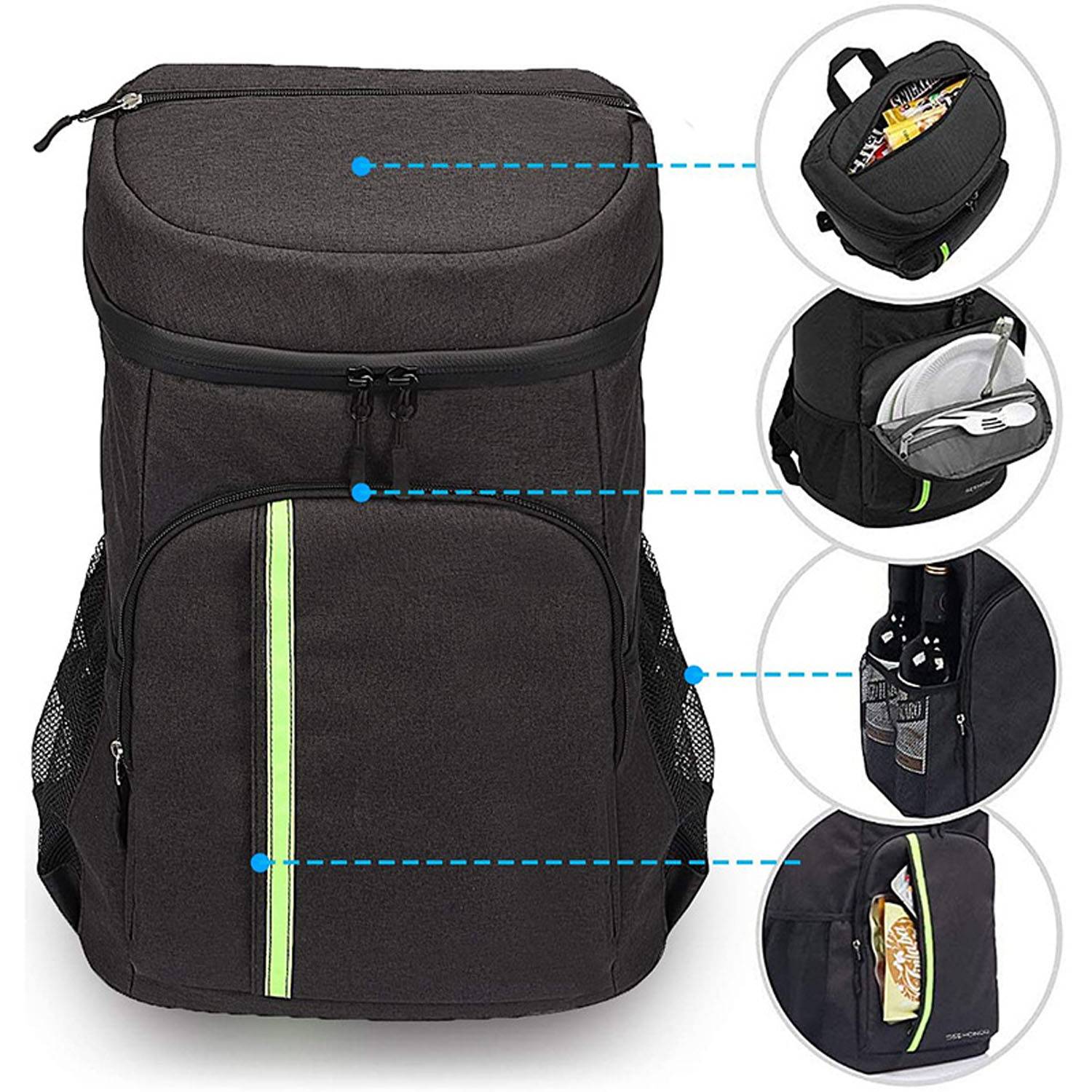 30-Can Insulated Cooler Backpack – Lightweight & Leak-Proof 5
