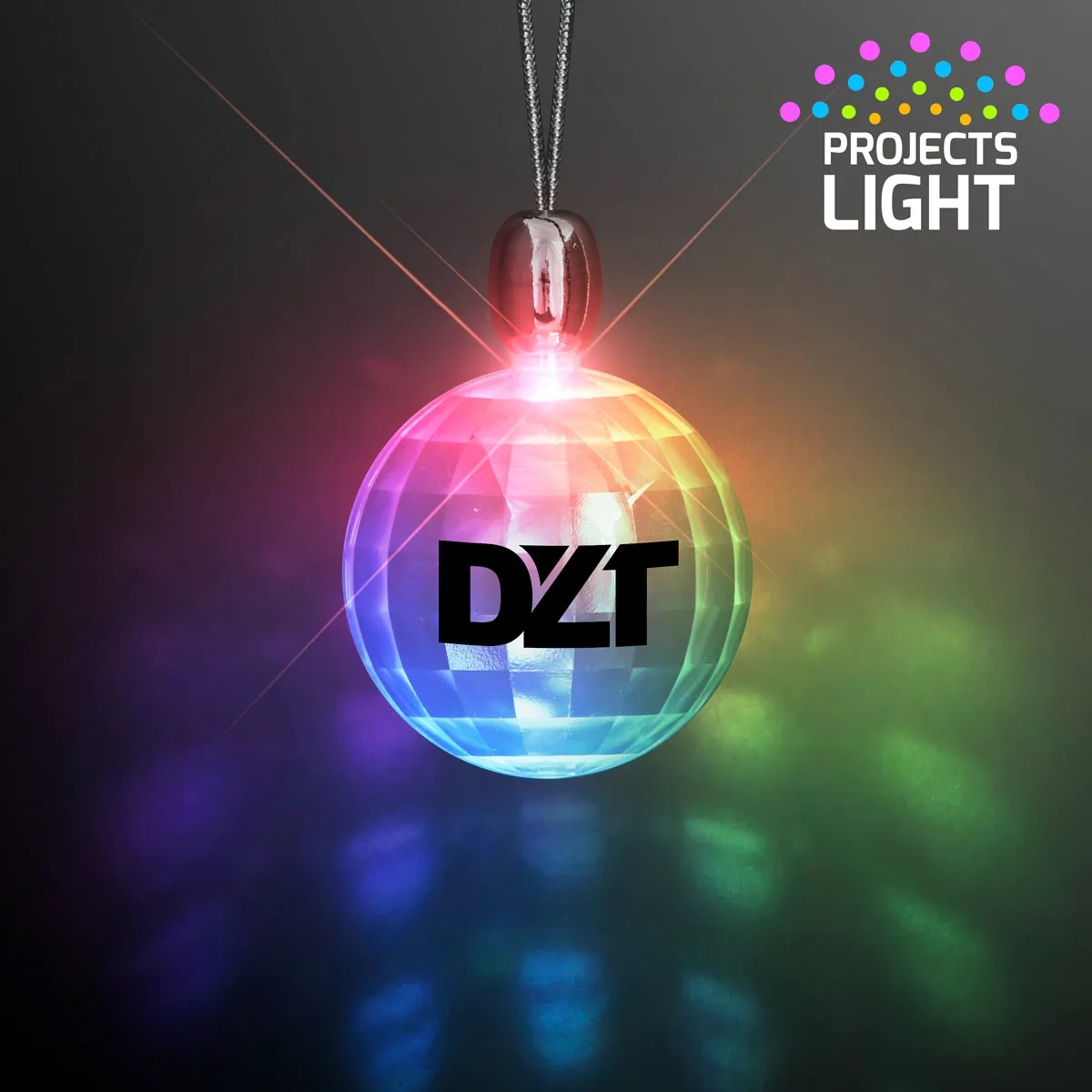Acrylic Mini Disco Ball Necklace, Light Projecting 5