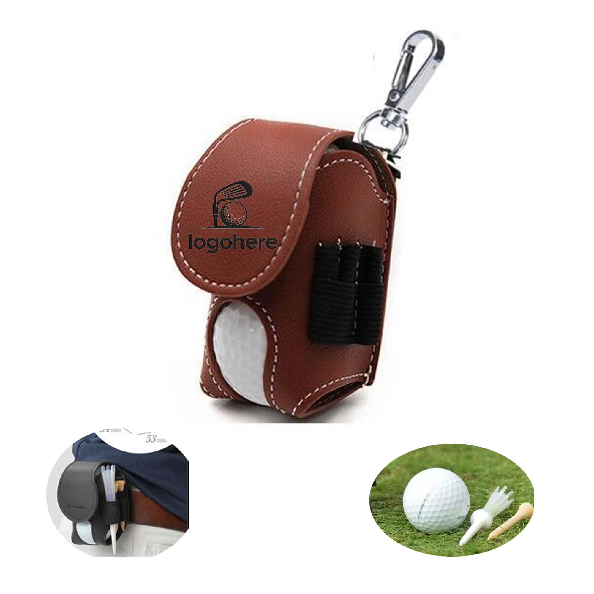 MOQ 30 Golf Accessory Pouch Keychain 2