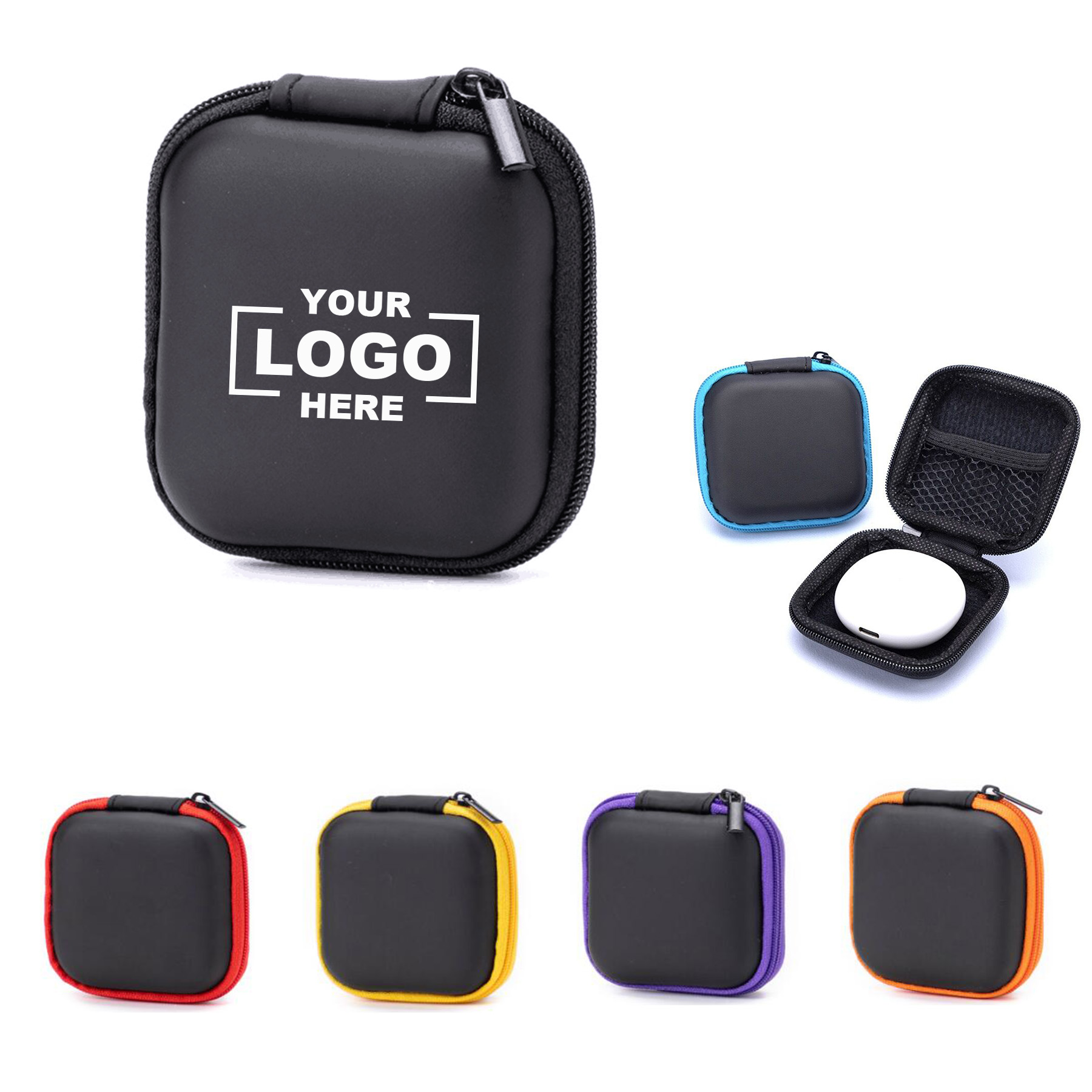 Durable Square Earbuds Carrying Case 3