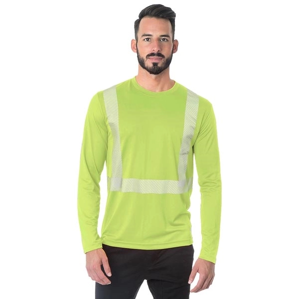 Hi-Visibility Long Sleeve Performance Poly Crew Tee - Seg 4