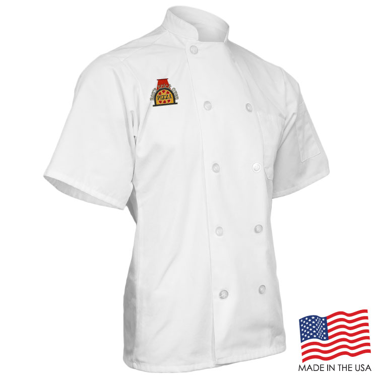 Classic Chef Coat with Short Sleeves (EMBROIDERED LOGO) 10