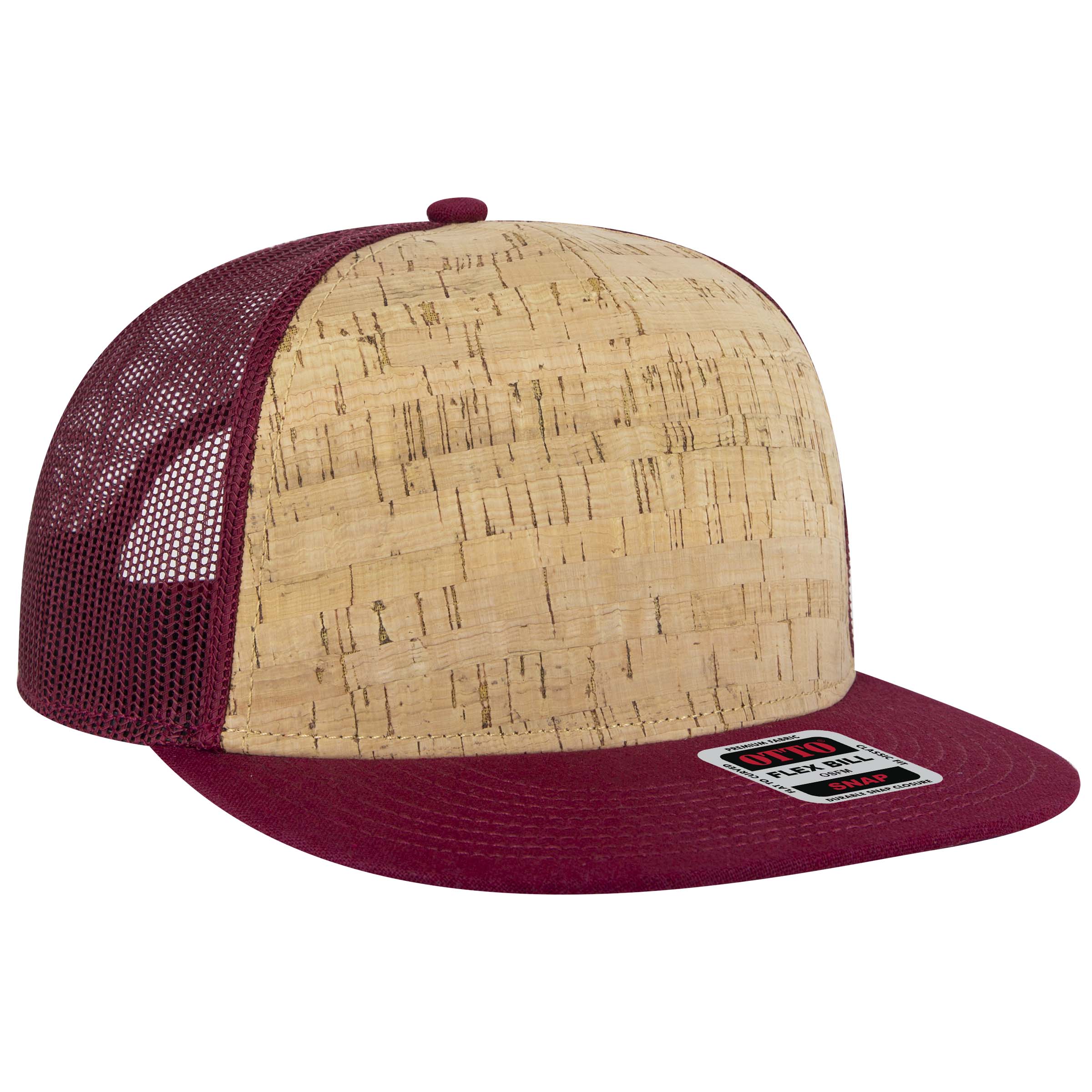 OTTO CAP® OTTO SNAP 5 Panel Pro Style Mesh Back Trucker Snapback Hat 30