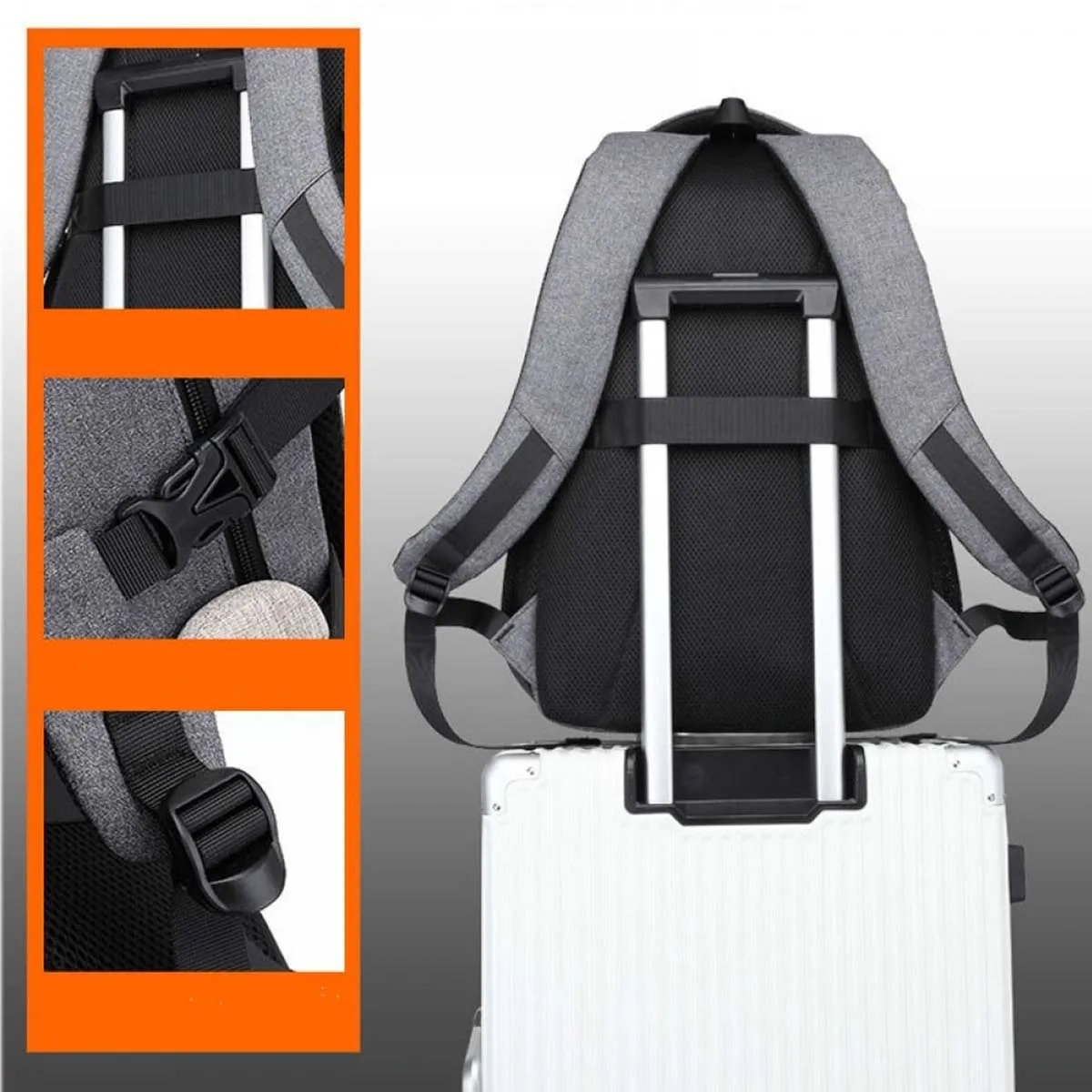 Large Capacity Business Backpack Men's Travel Laptop Bag 2